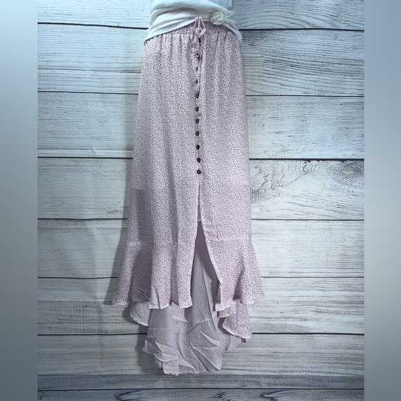 Boutique Brand Cheetah Print Button Down High Waist High Low Hem Maxi Skirt 💗 - Picture 13 of 16